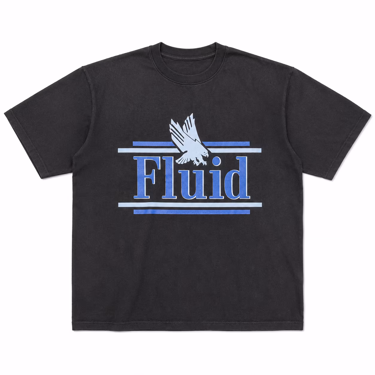 Fluid Eagle Tee — Washed Black