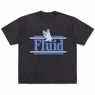 Fluid Eagle Tee — Washed Black